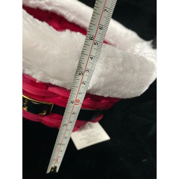 Christmas Santa basket with faux fur 10 x 9 x 6 - Picture 8 of 10